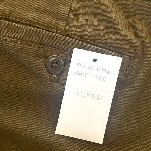 J. Crew Andie Chino Pants in Olive Moss - Picture 12 of 13